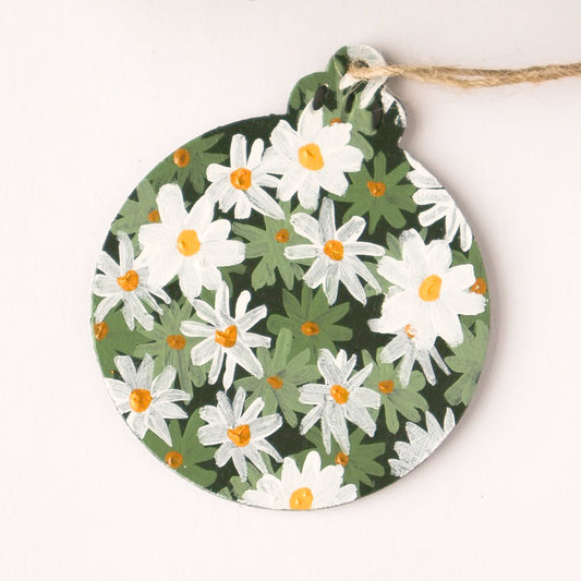 Daisy Patch Hand Painted Ornament