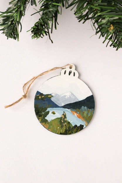 Diablo Lake Hand Painted Ornament