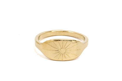 Sunburst Signet Ring