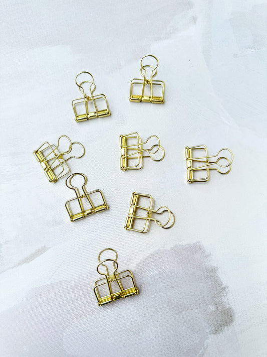 Small Metallic Binder Clips