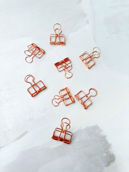 Small Metallic Binder Clips