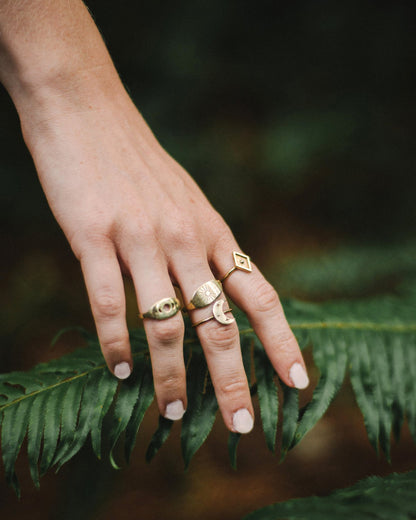 Sunburst Signet Ring